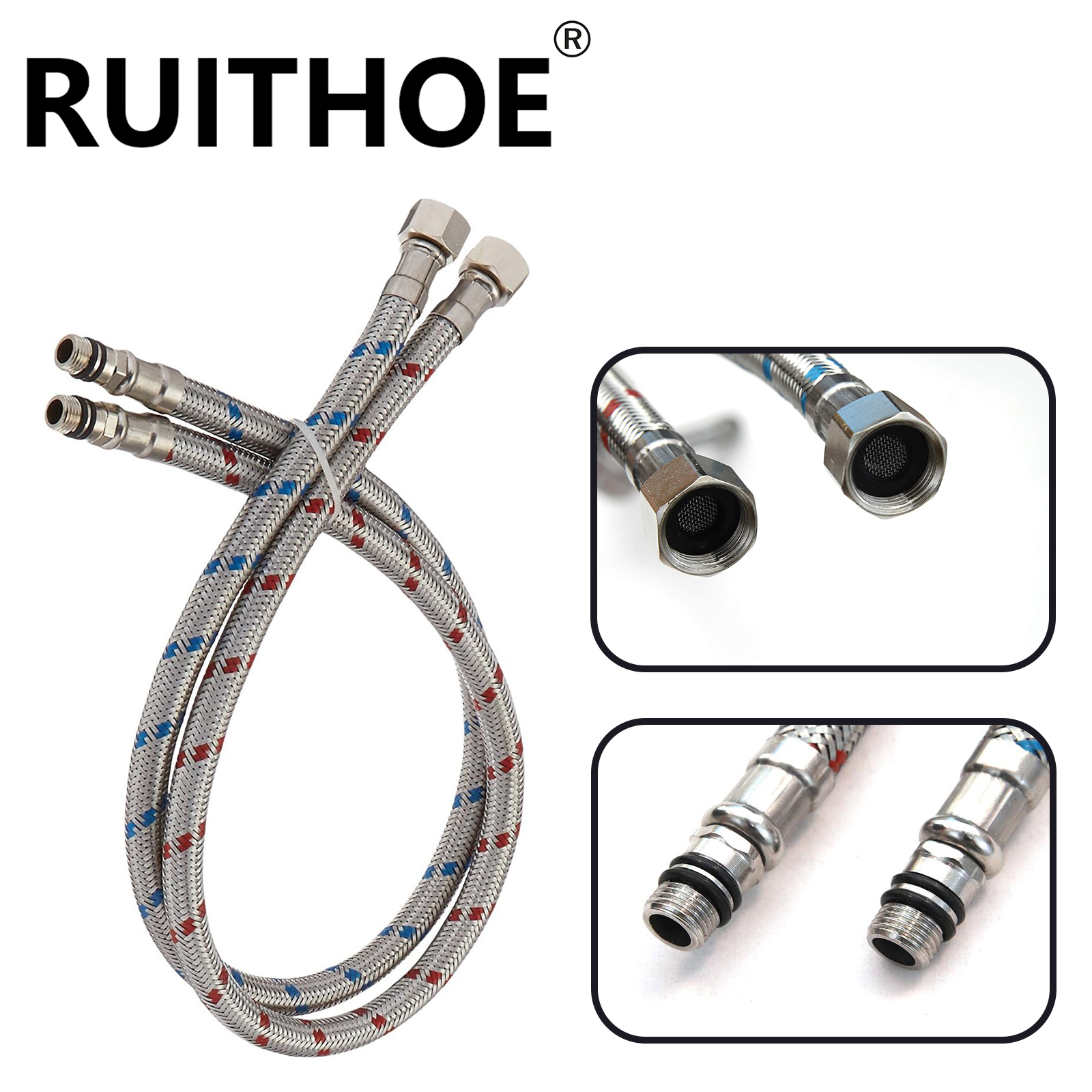 2 Piece 24-Inch Long Faucet Co - огляд і ціна Flexible Hose Braided