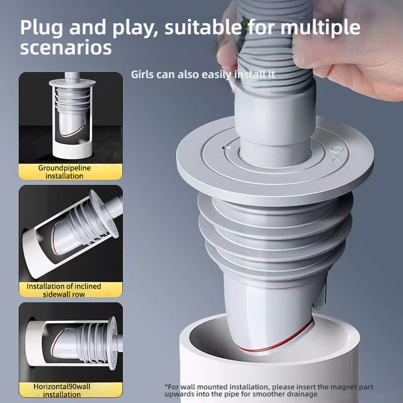 Silicone Bathroom Sewer Seal R - огляд і ціна Drain Pipe Clip