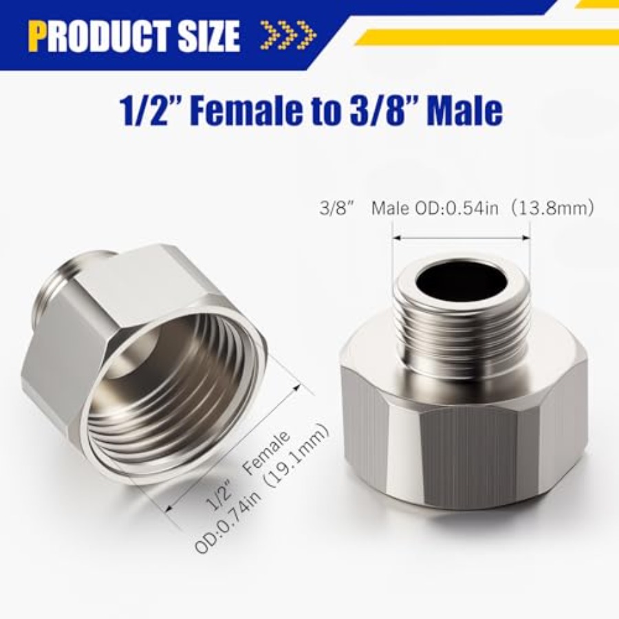 8 Pcs Brass Water Line Adapter - огляд і ціна Compression Fitting Brass