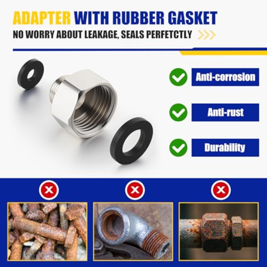 8 Pcs Brass Water Line Adapter - огляд і ціна Compression Fitting Brass