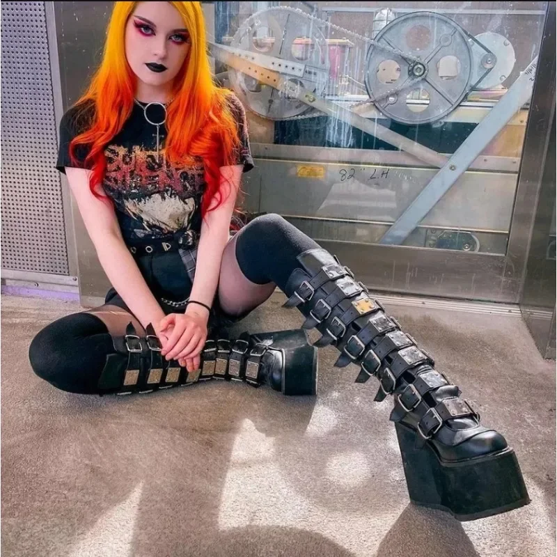 Women Boots Cosplay Ladies Hig - огляд і ціна Pipe Bending Spring