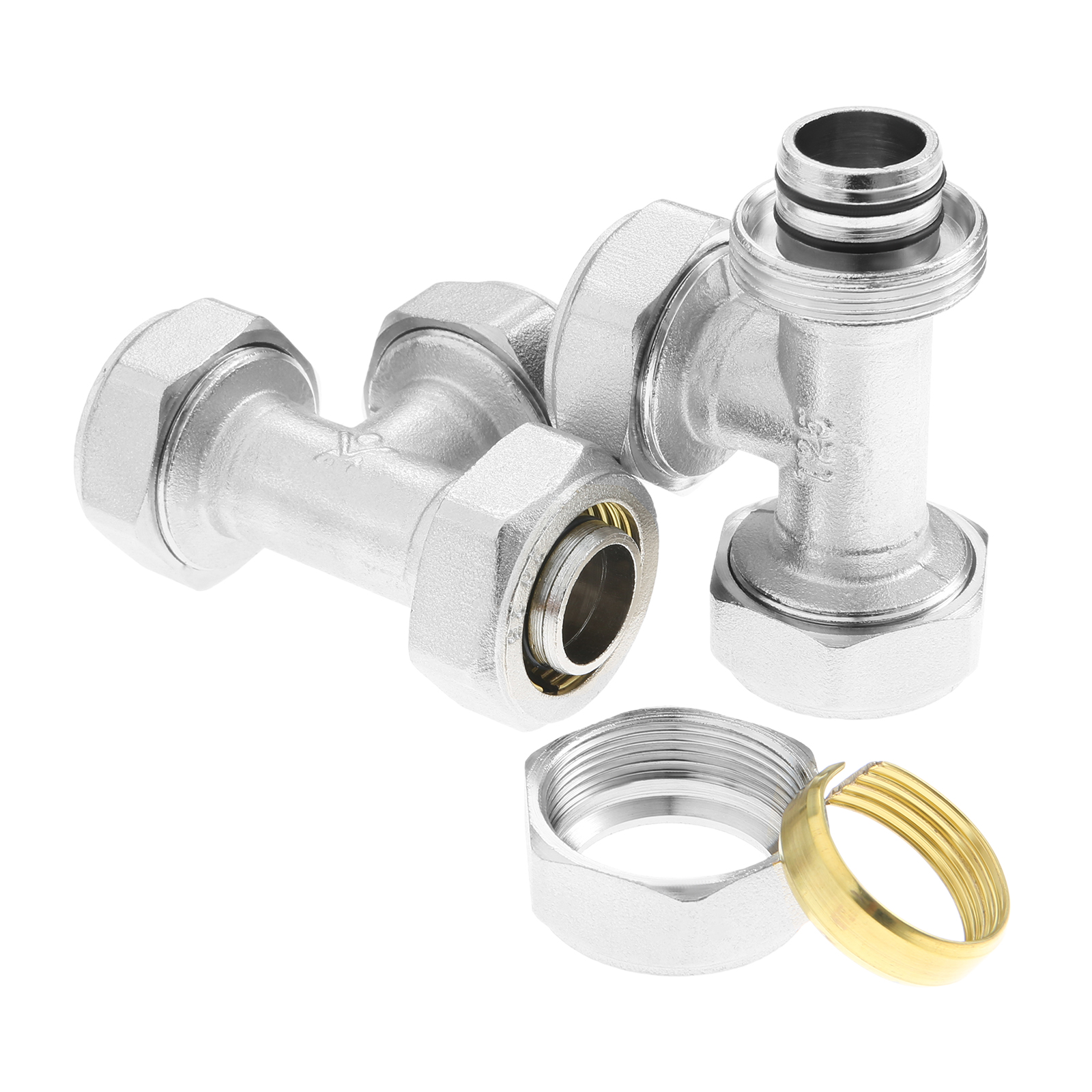 2Pcs 3/4’’ Tee Air Line Fittin - огляд і ціна Compression Fitting Brass