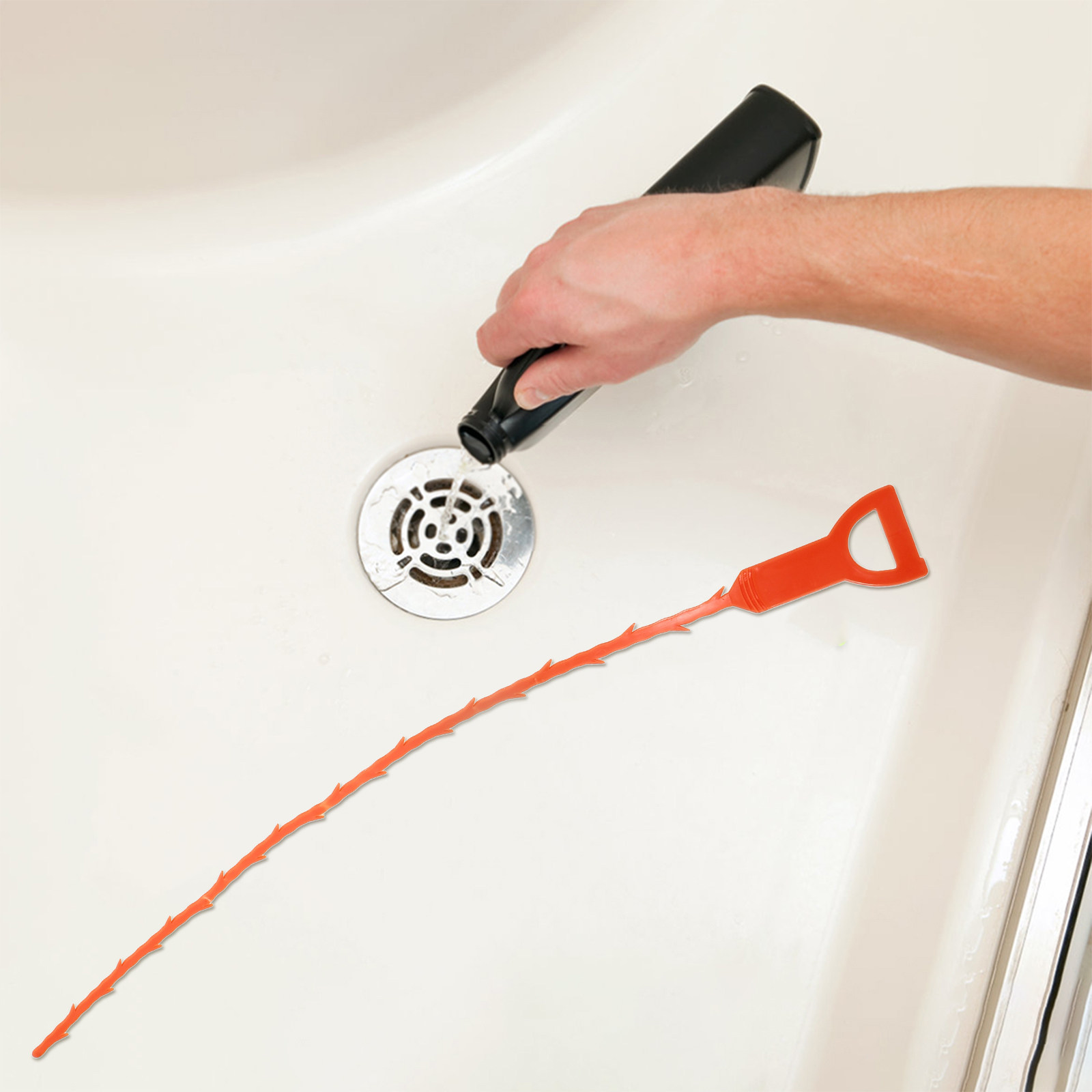 3Pcs ABS Drain Clog Remover To - огляд і ціна Drain Snake Flexible